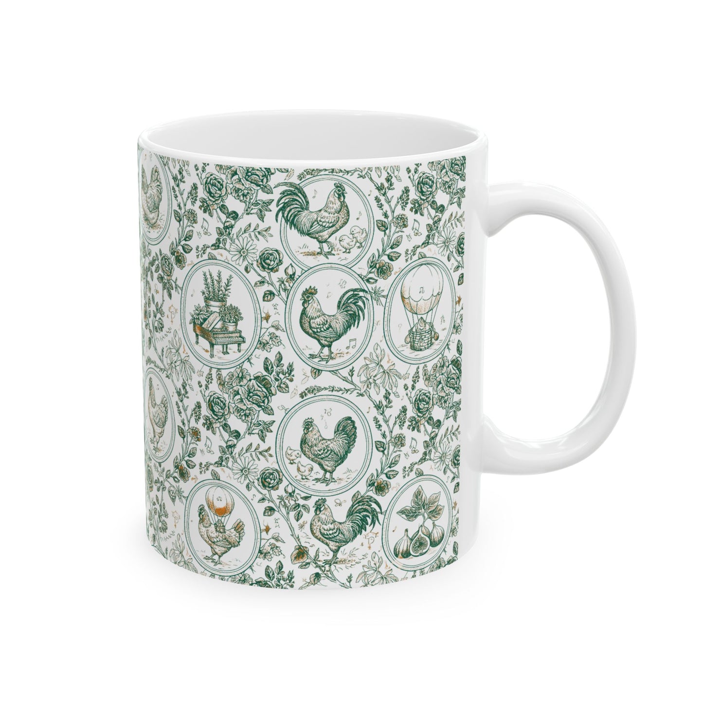 Botanical Coop Toile Ceramic Mug