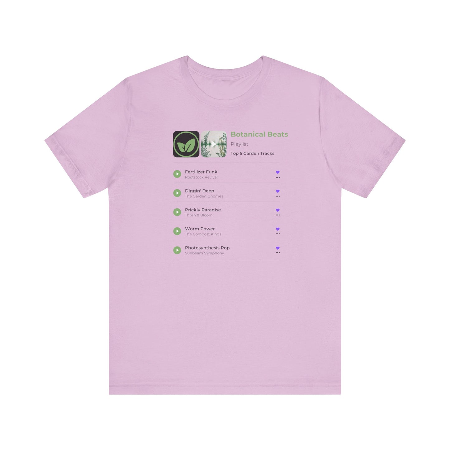 Botanical Beats Unisex Short Sleeve Tee - Your Garden Grooves Playlist