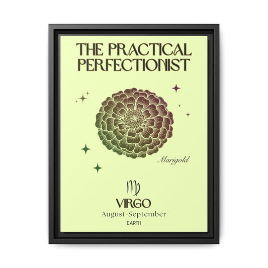 Virgo The Practical Perfectionist Marigold Matte Canvas, Framed