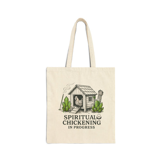 Spiritual Chickening in Progress Tote Bag: Your Mystical Carry-All