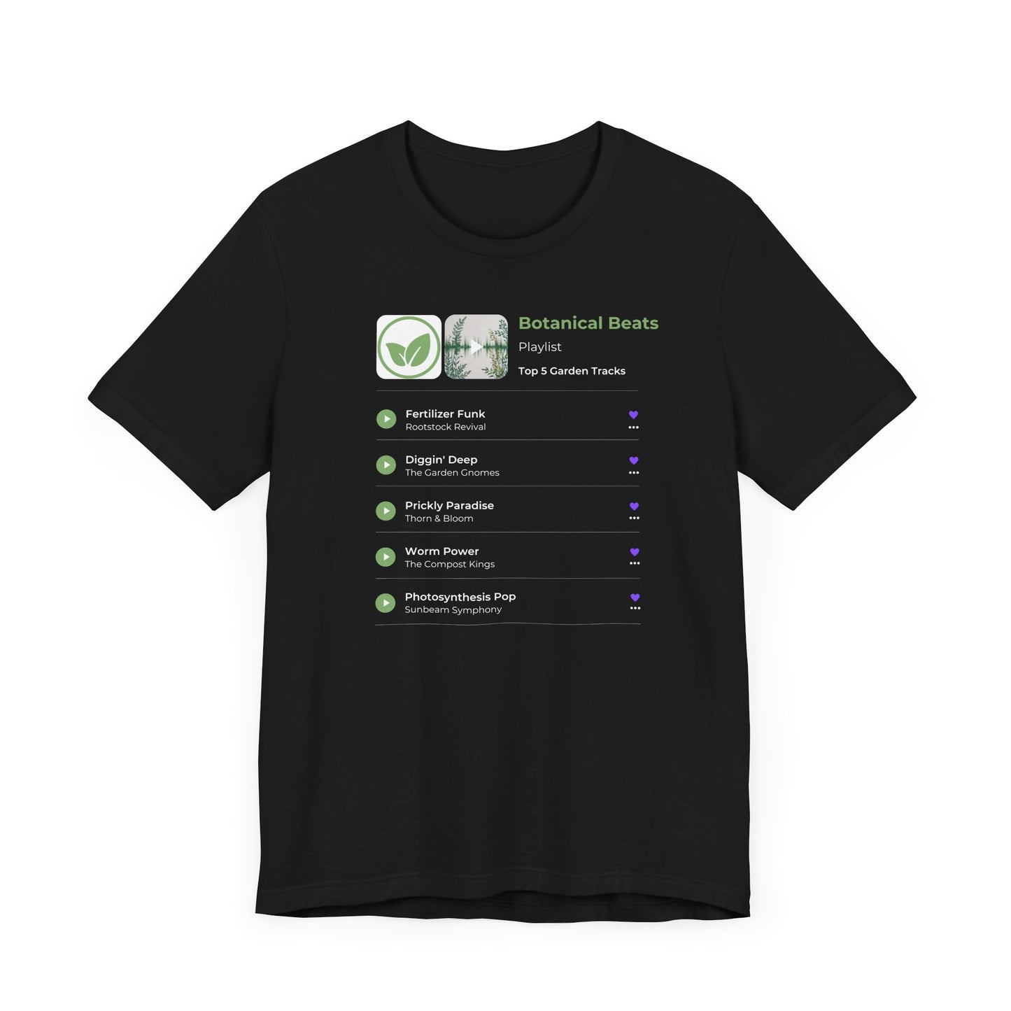 Botanical Beats Unisex Short Sleeve Tee - Your Garden Grooves Playlist