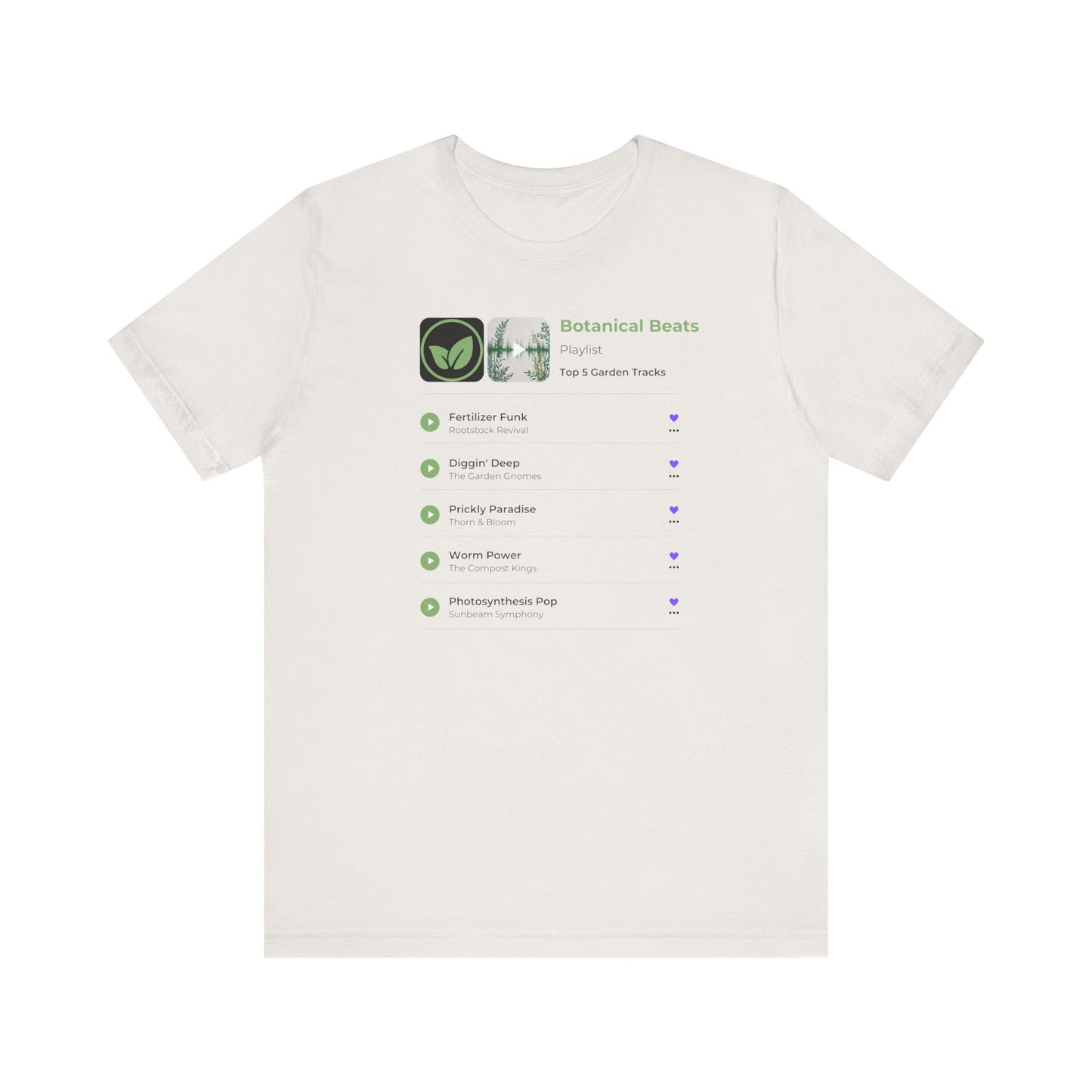 Botanical Beats Unisex Short Sleeve Tee - Your Garden Grooves Playlist