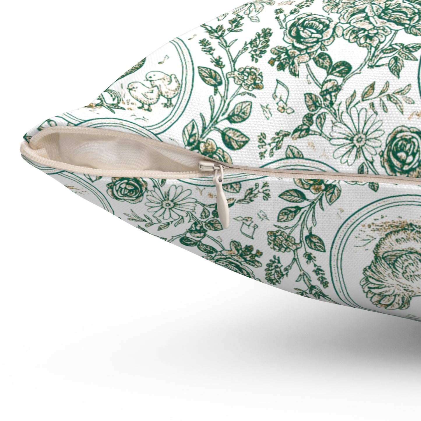 Botanical Coop Toile Accent Pillow