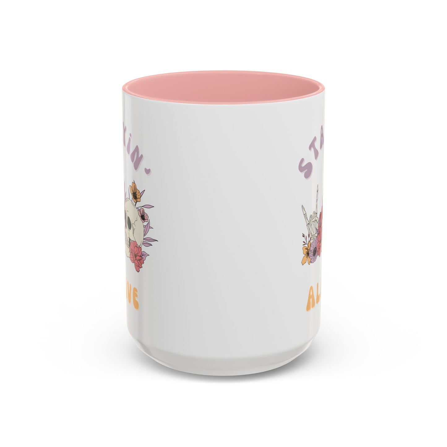 Stayin' Alive Accent Coffee Mug (11, 15oz)