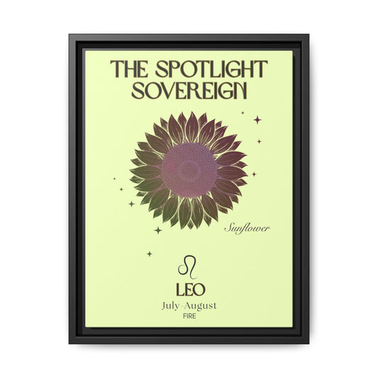 Leo The Spotlight Sovereign Sunflower Matte Canvas, Framed