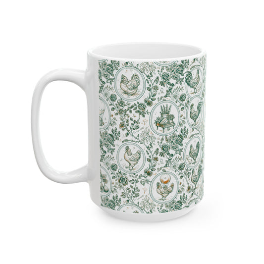 Botanical Coop Toile Ceramic Mug