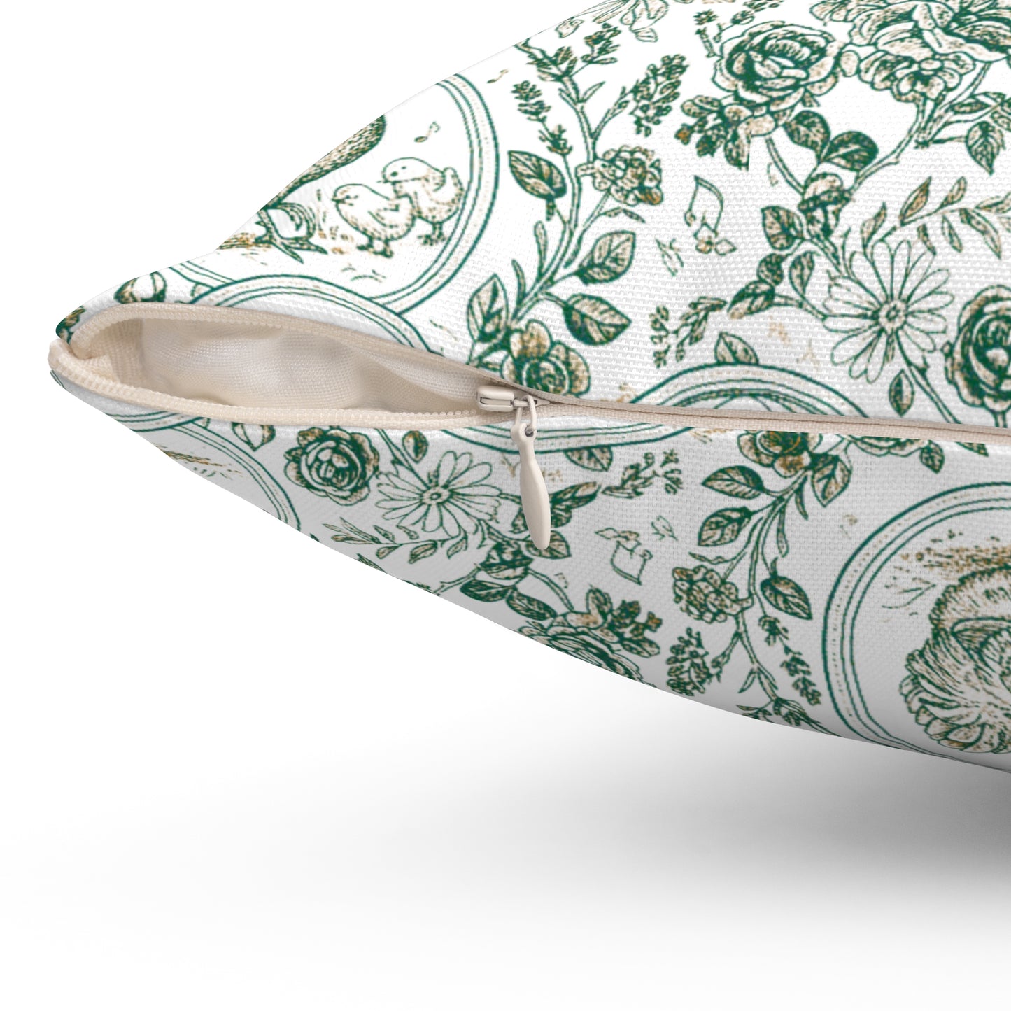 Botanical Coop Toile Accent Pillow