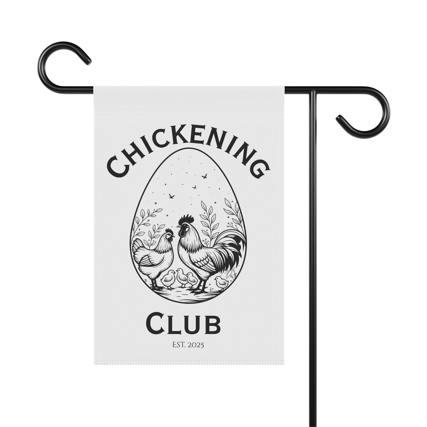 Chickening Club Garden Banner
