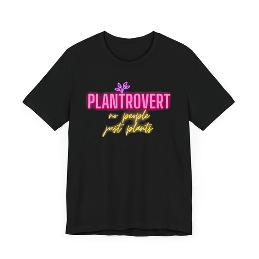 Plantrovert No People Just Plants Neon Unisex Jersey T-shirt
