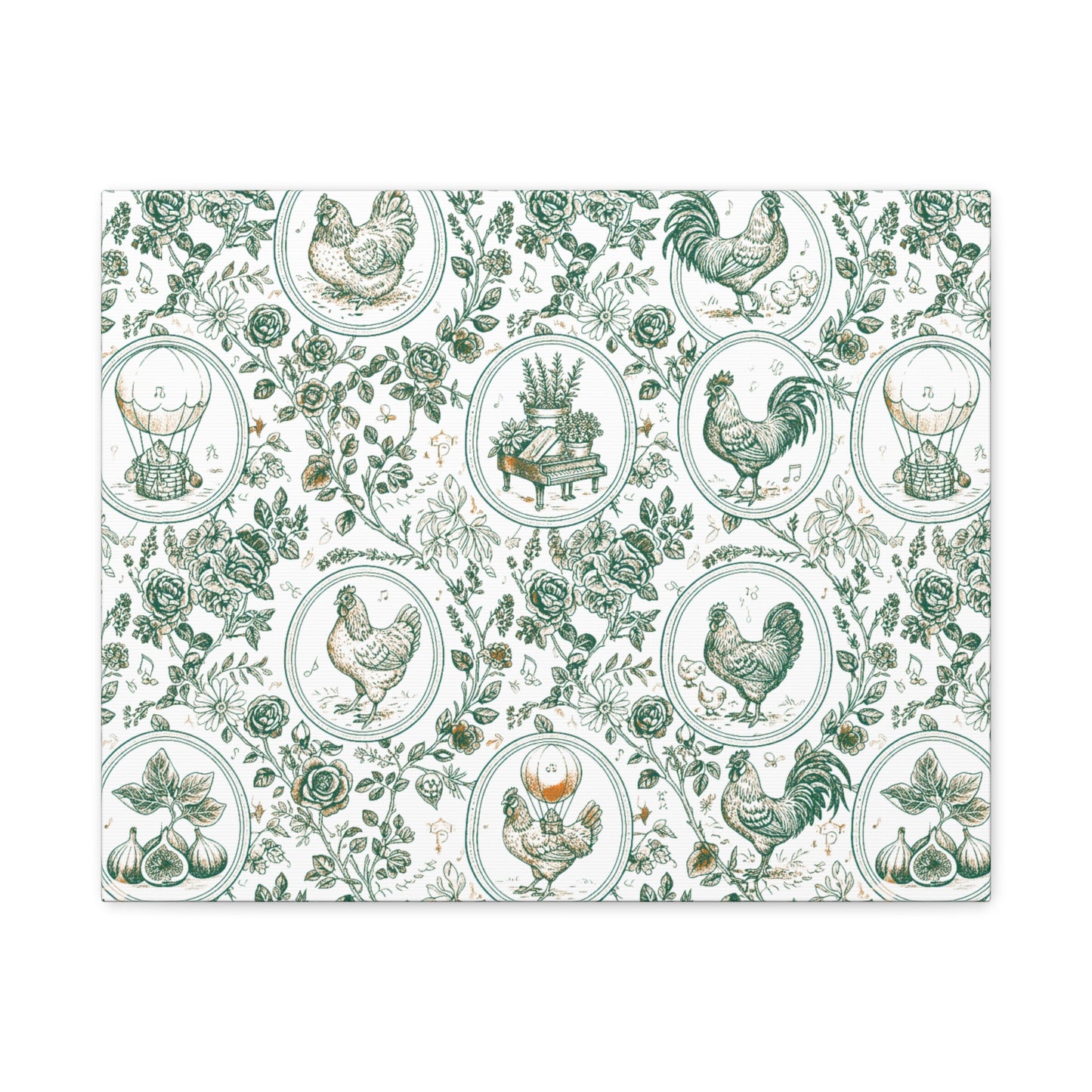 Botanical Coop Toile Canvas Art