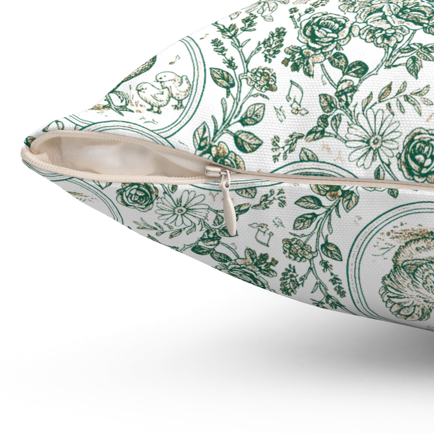 Botanical Coop Toile Accent Pillow