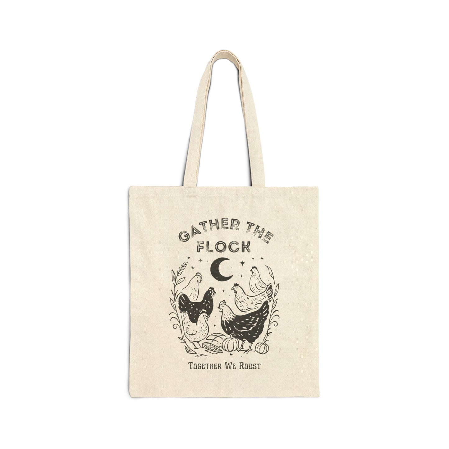 Gather the Flock Cotton Canvas Tote Bag