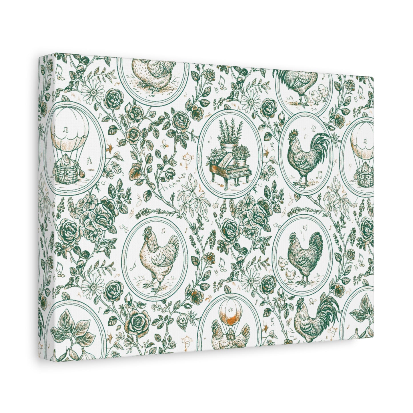 Botanical Coop Toile Canvas Art