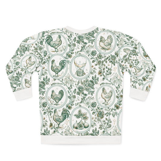 Botanical Coop Toile Vintage Farmhouse Sweatshirt