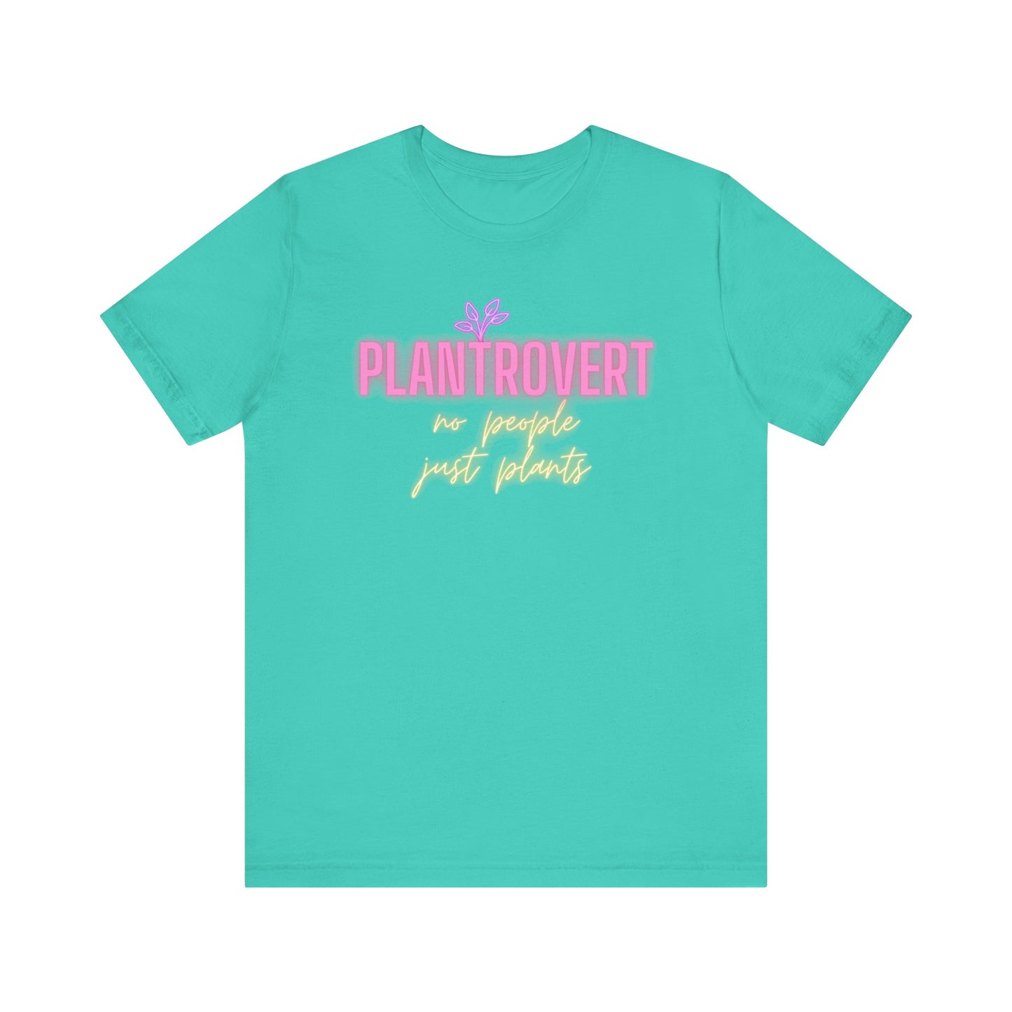 Plantrovert No People Just Plants Neon Unisex Jersey T-shirt