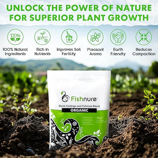 Fishnure Organic Fish Manure & Worm Casting Fertilizer (8 lb)