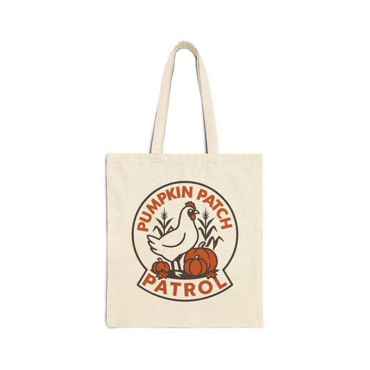 Pumpkin Patch Patrol Cotton Canvas Tote Bag