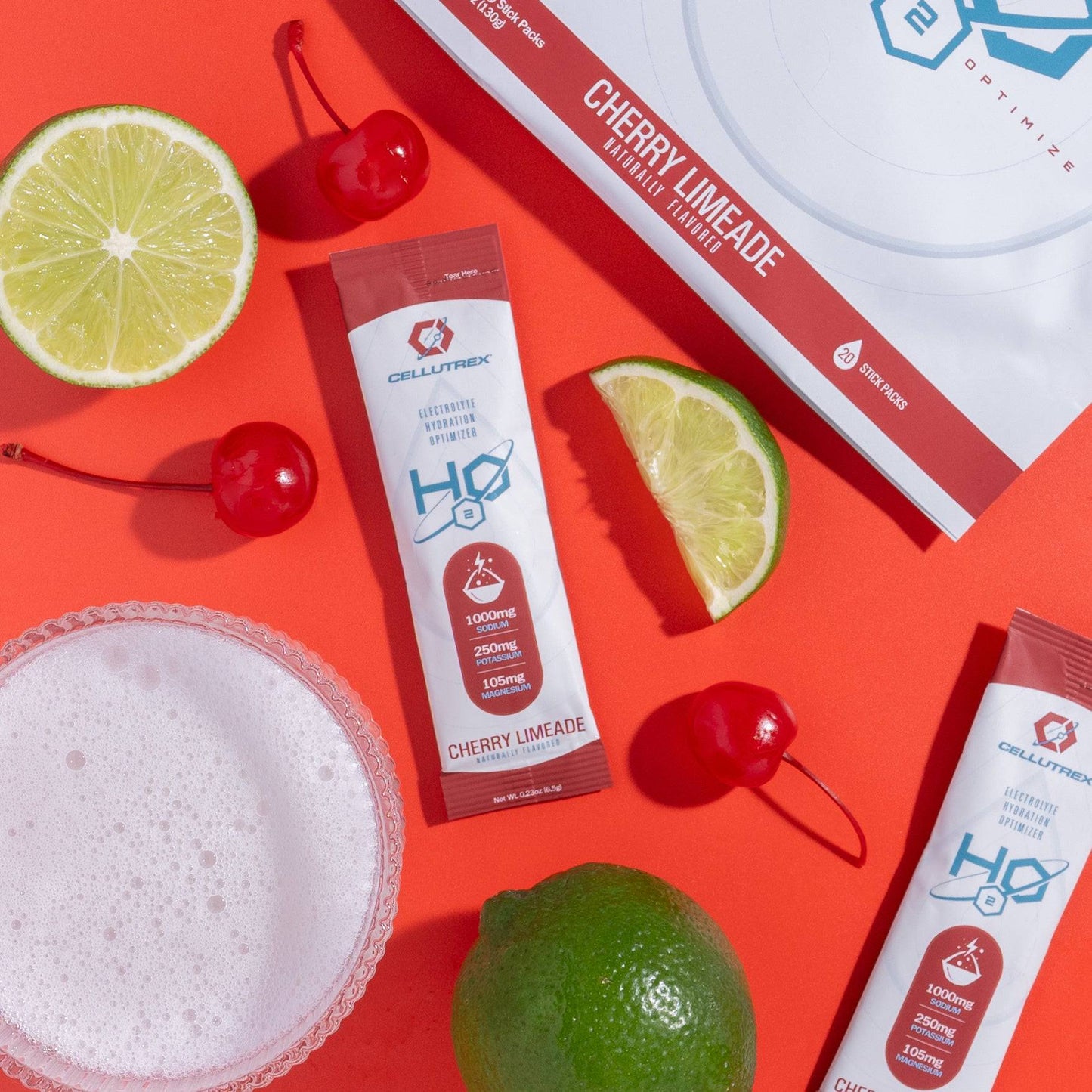 H2O ELECTROLYTES™ - Cherry Limeade (20 count) - Zero Sugar Electrolyte Powder