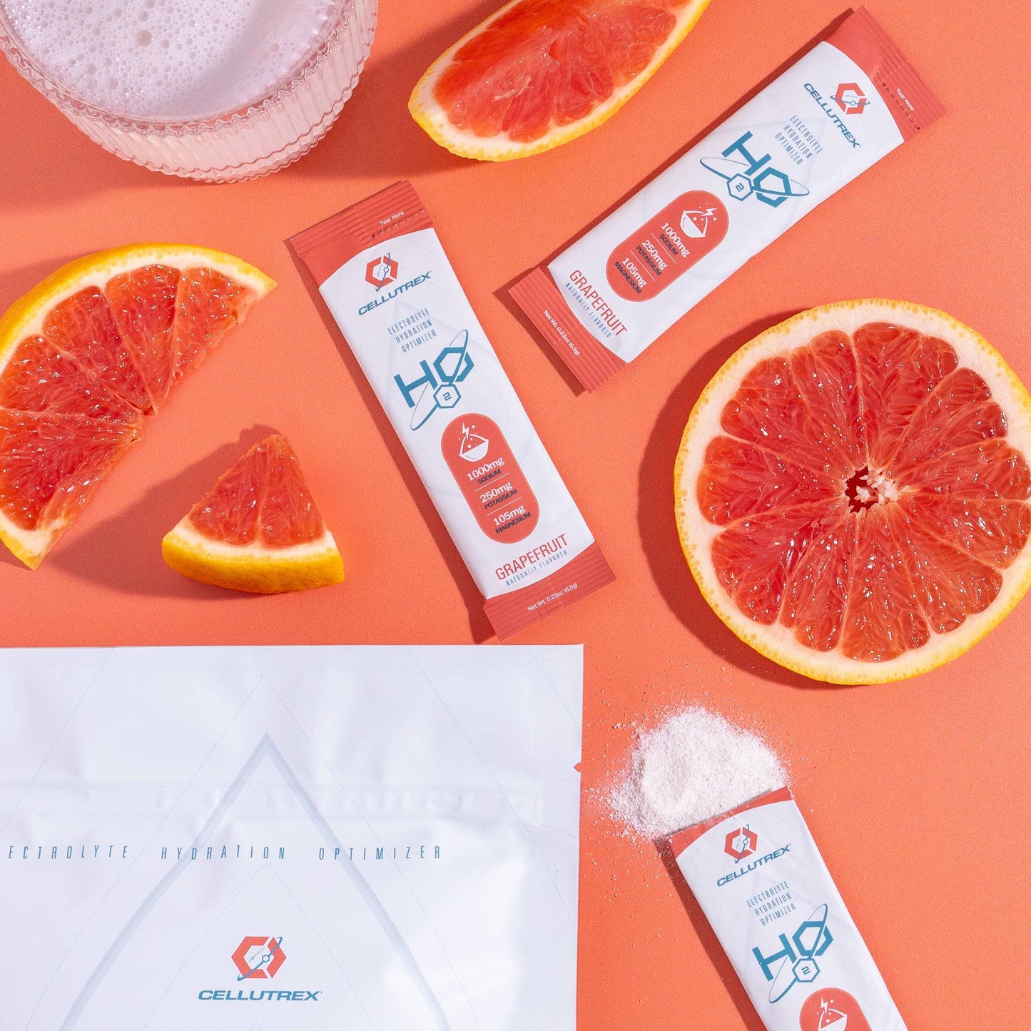 H2O ELECTROLYTES™ - Grapefruit (20 count) - Zero Sugar Electrolyte Powder