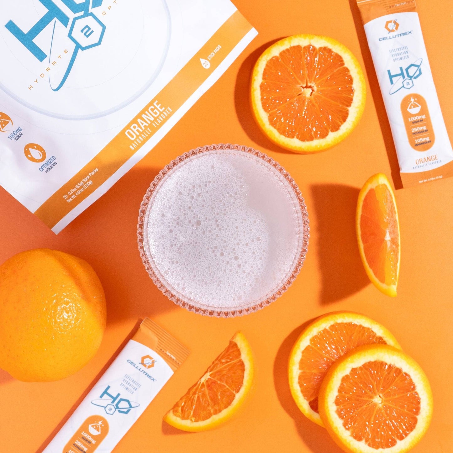 H2O ELECTROLYTES™ - Orange (20 count) - Zero Sugar Electrolyte Powder