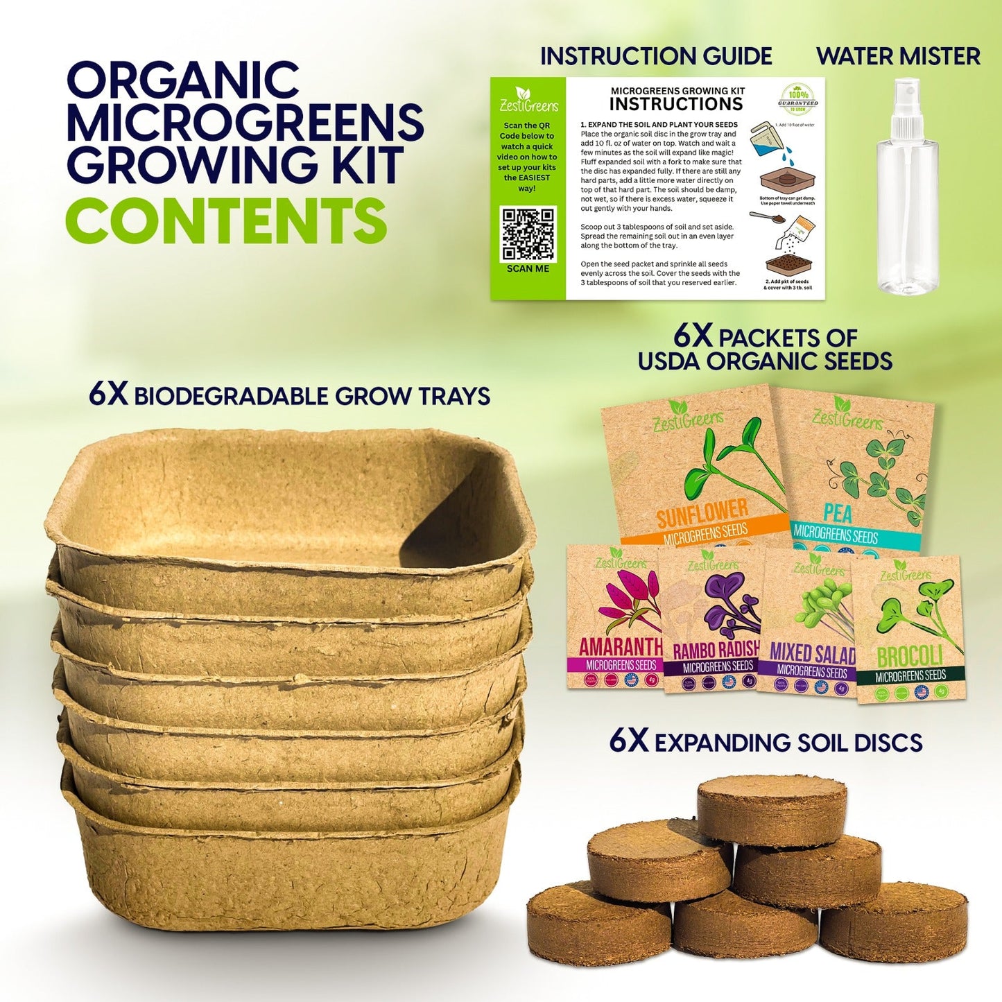 ZestiGreens Microgreen Grow Kit