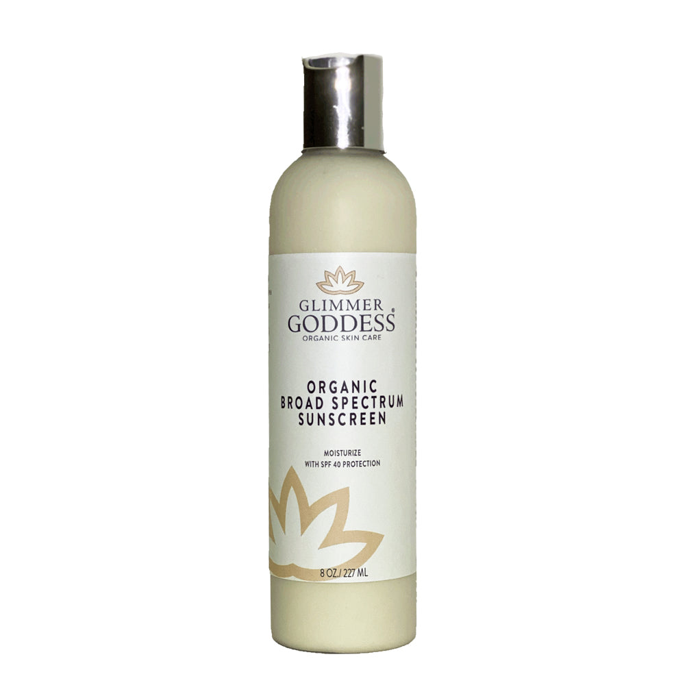 Glimmer Goddess: Organic Reef Safe Sunscreen - Broad Spectrum SPF 40