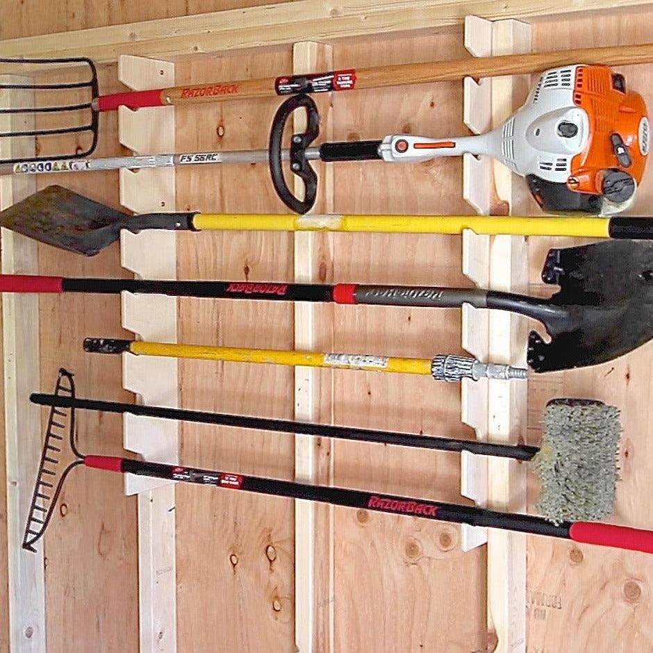 Garden Tool Organizer β Yard Tool Rack for Shed Storage