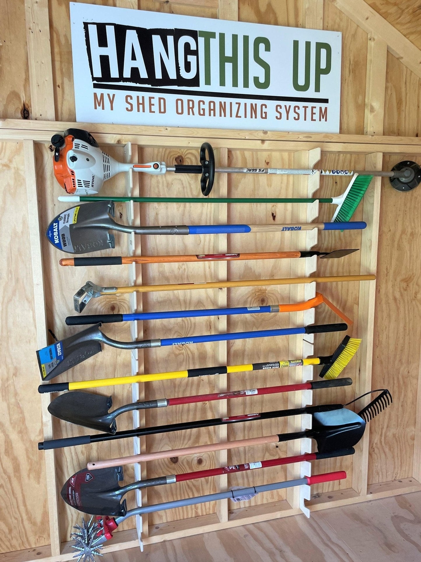 Garden Tool Organizer β Yard Tool Rack for Shed Storage