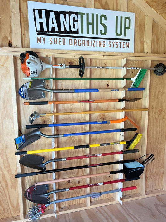 Garden Tool Organizer – Yard Tool Rack for Shed Storage