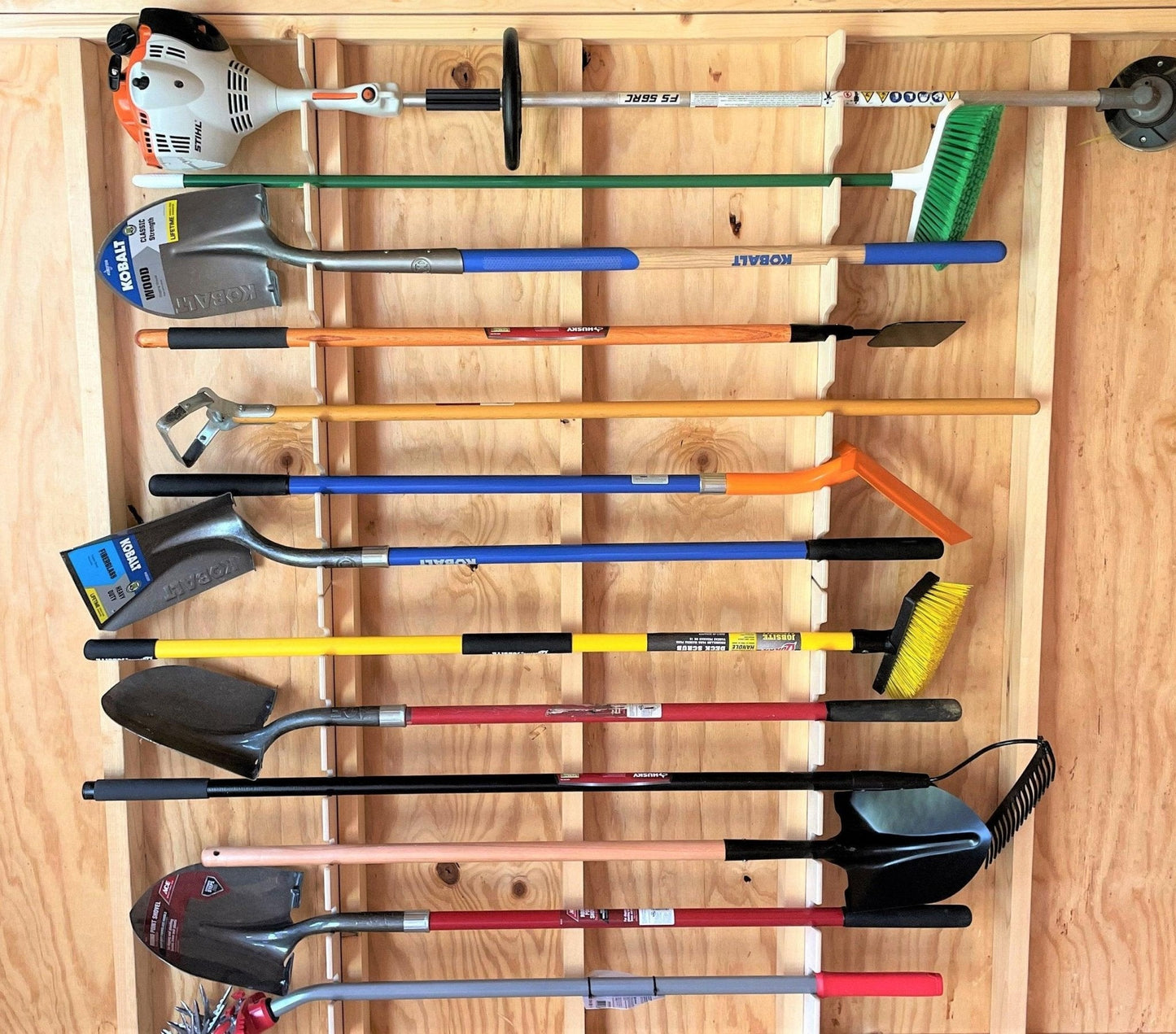 Garden Tool Organizer β Yard Tool Rack for Shed Storage