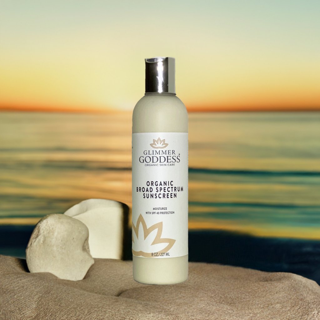 Glimmer Goddess: Organic Reef Safe Sunscreen - Broad Spectrum SPF 40
