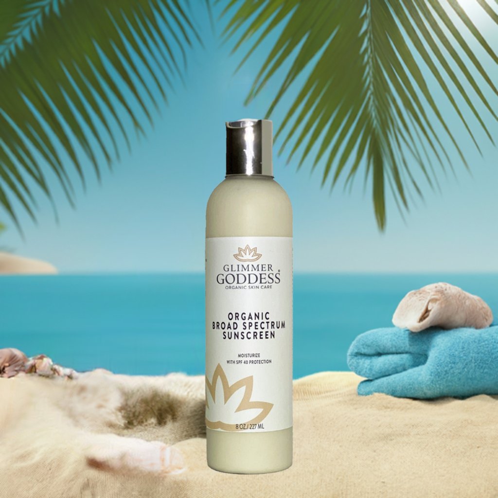 Glimmer Goddess: Organic Reef Safe Sunscreen - Broad Spectrum SPF 40