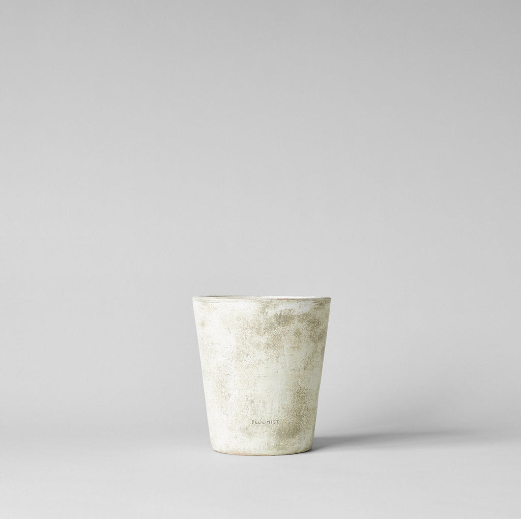 Terra Cotta Basic Planter, White Patina