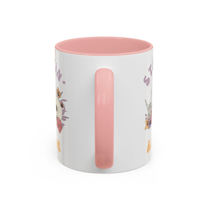 Stayin' Alive Accent Coffee Mug (11, 15oz)