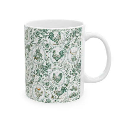 Botanical Coop Toile Ceramic Mug
