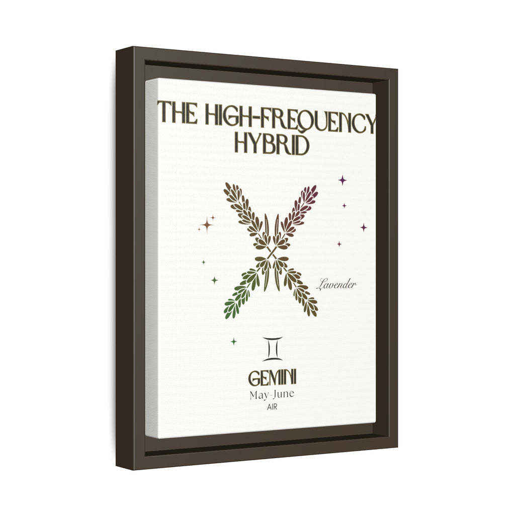 Gemini The High-Frequency Hybrid Lavender Framed Matte Canvas
