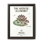 Pisces The Artistic Alchemist Waterlily Framed Matte Canvas
