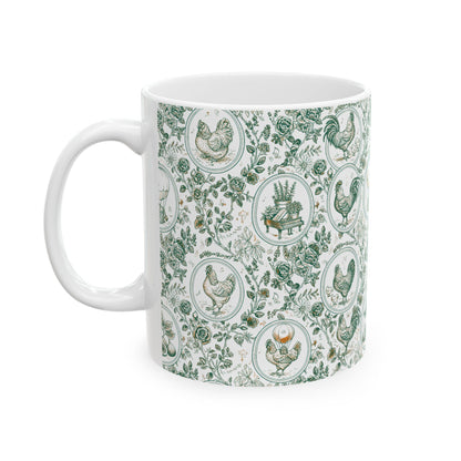 Botanical Coop Toile Ceramic Mug