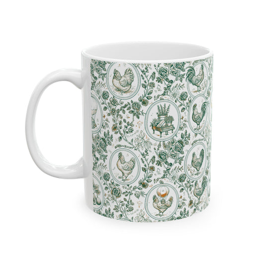 Botanical Coop Toile Ceramic Mug