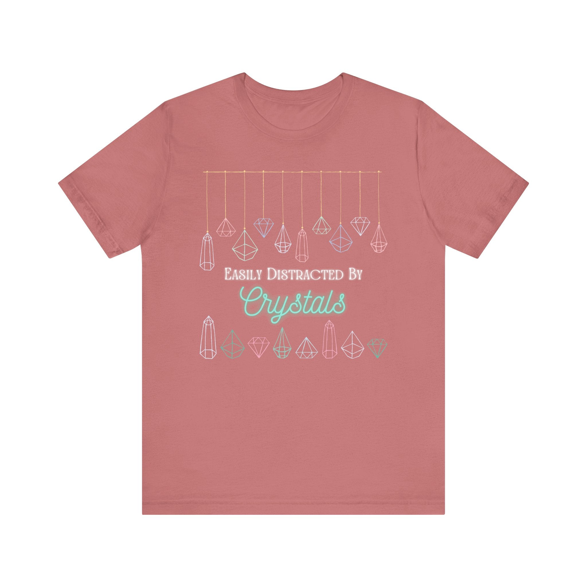 Easily Distracted by Crystals Unisex Short Sleeve Tee