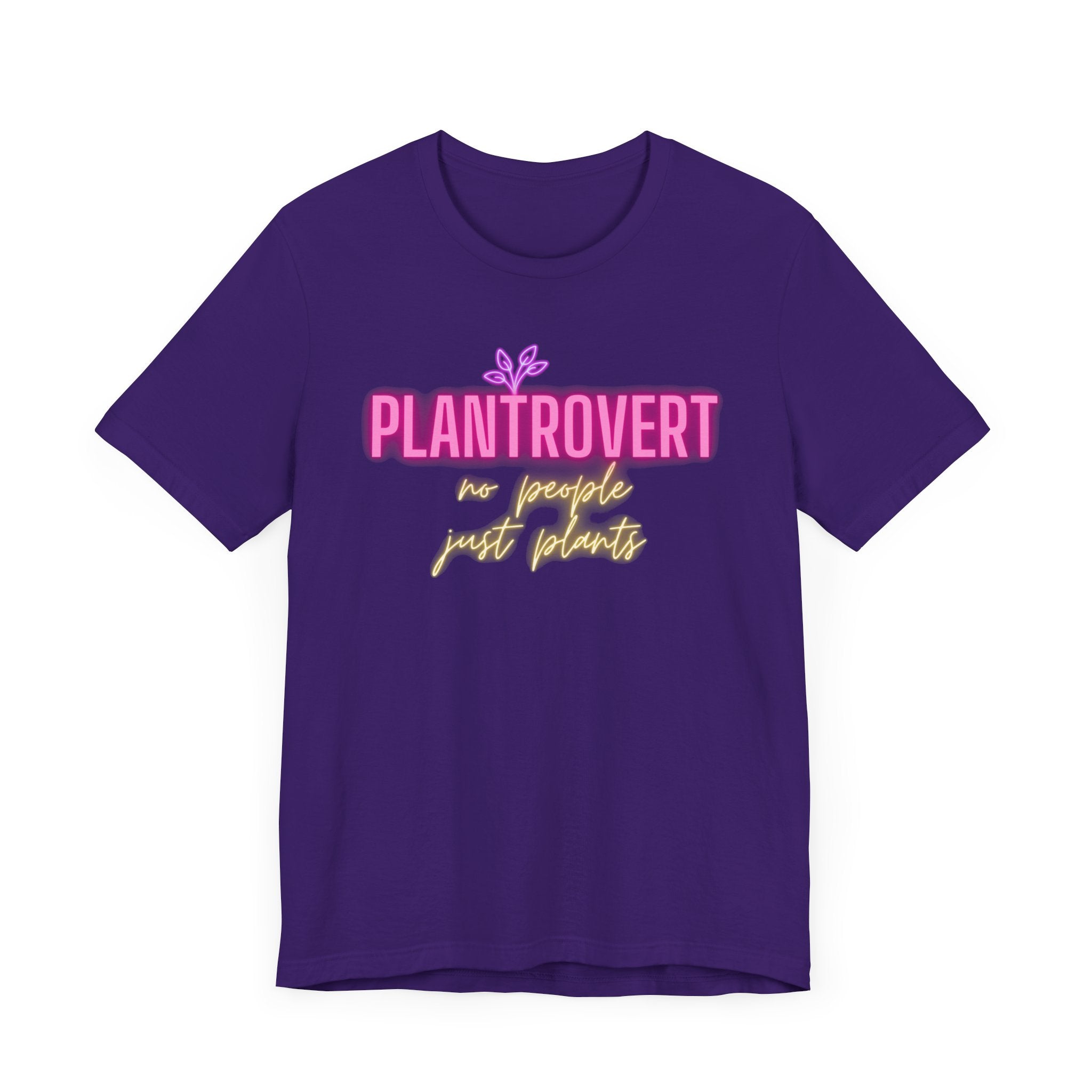 Plantrovert No People Just Plants Neon Unisex Jersey T-shirt