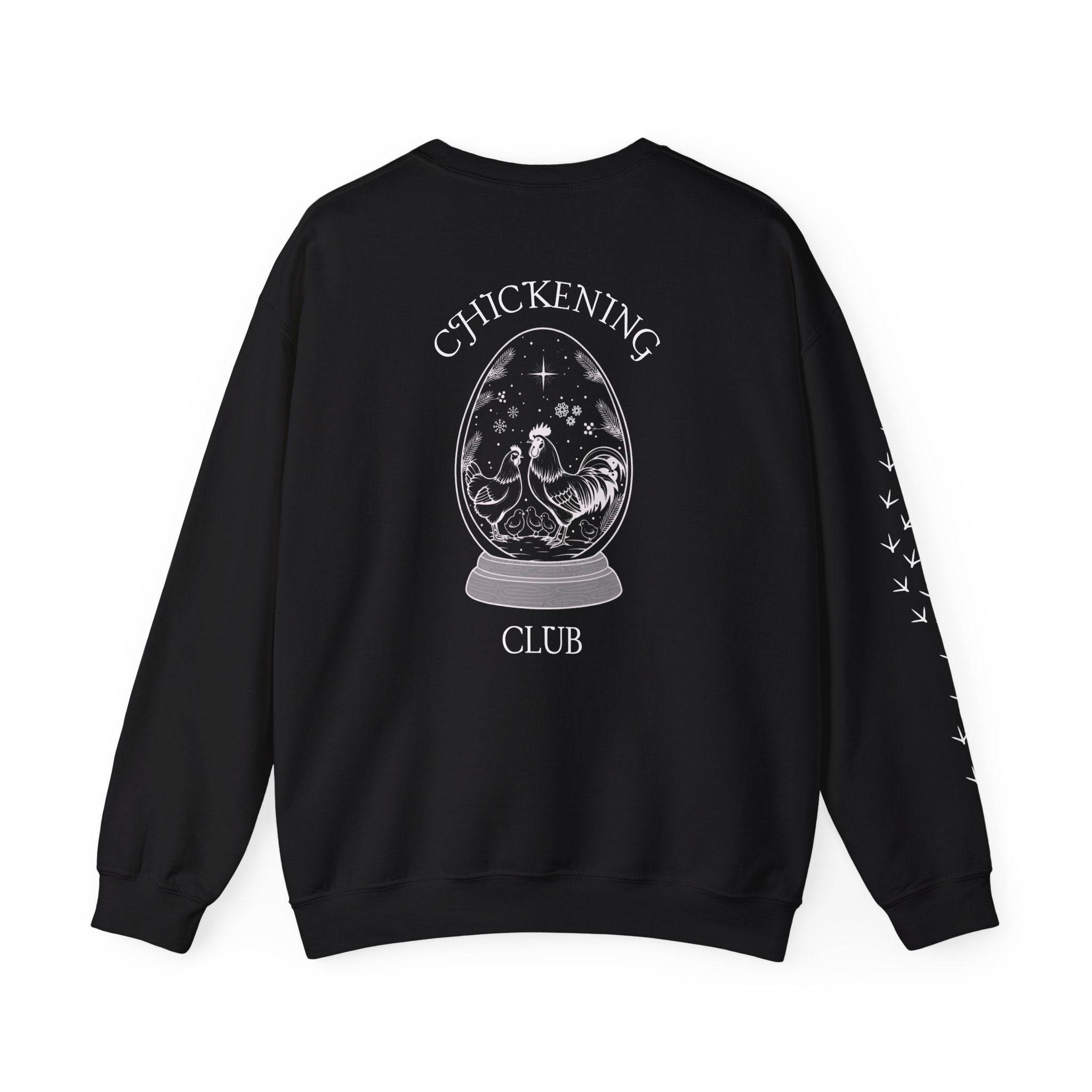 Chickening Club Winter Wonderland Snow Globe Crewneck Sweatshirt