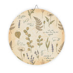 Field Guide Vintage Botanical Round Wood Sign