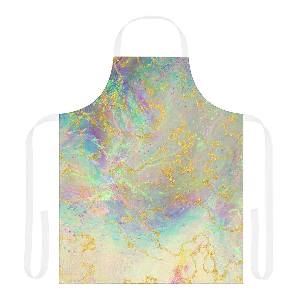 Marble Iridescent Gold Vein Kitchen Apron