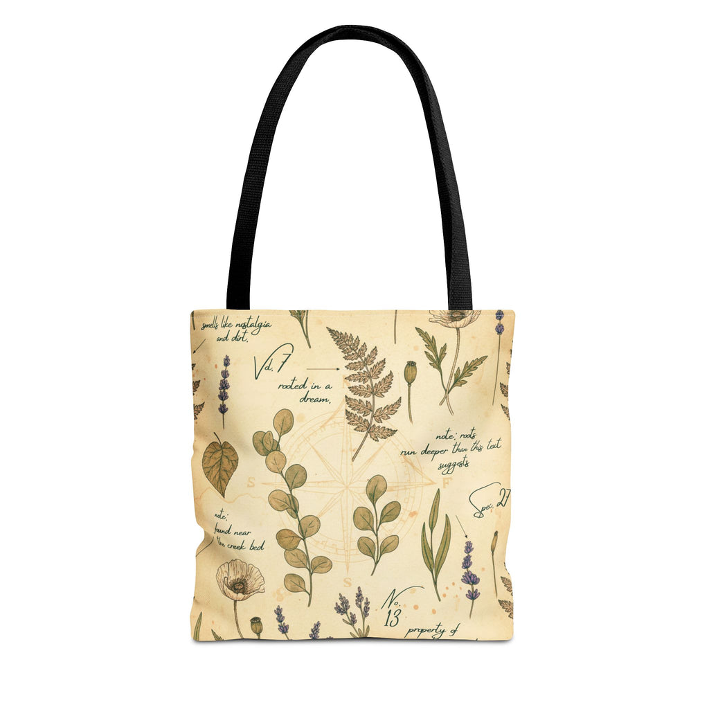 Field Guide Vintage Botanical Sketch Tote Bag
