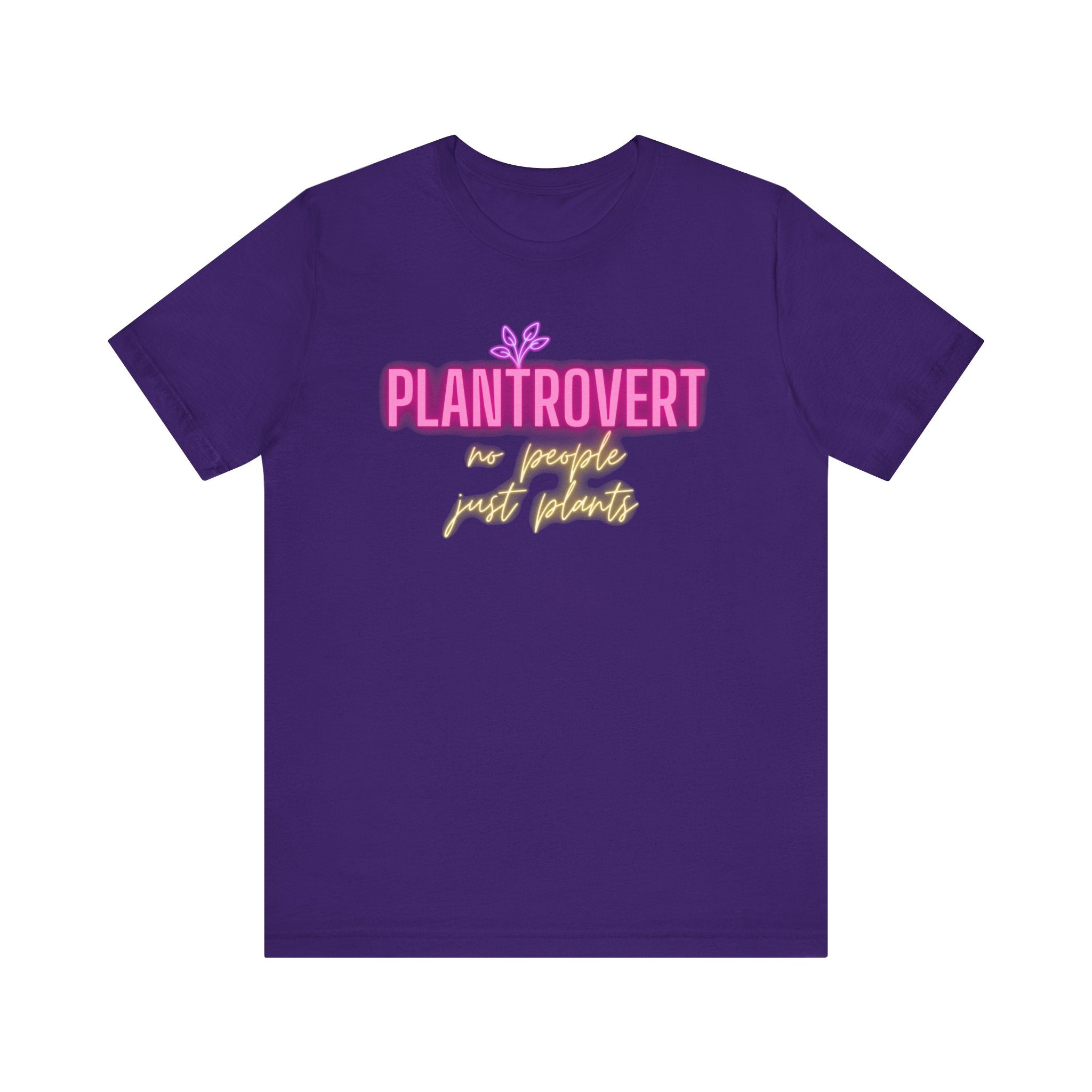 Plantrovert No People Just Plants Neon Unisex Jersey T-shirt