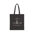 Tend Your Frequency: Adjust Accordingly Moon Phase Botanical Canvas Tote Bag