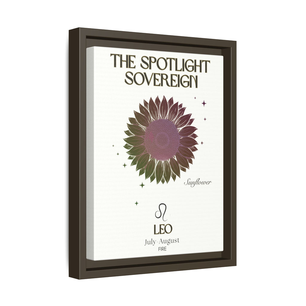 Leo The Spotlight Sovereign Sunflower Framed Matte Canvas