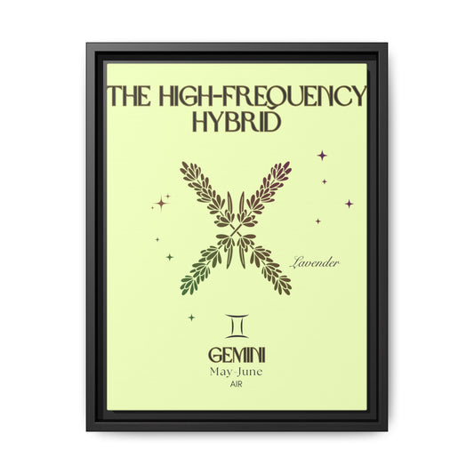Gemini The High-Frequency Hybrid Lavender Matte Canvas, Framed