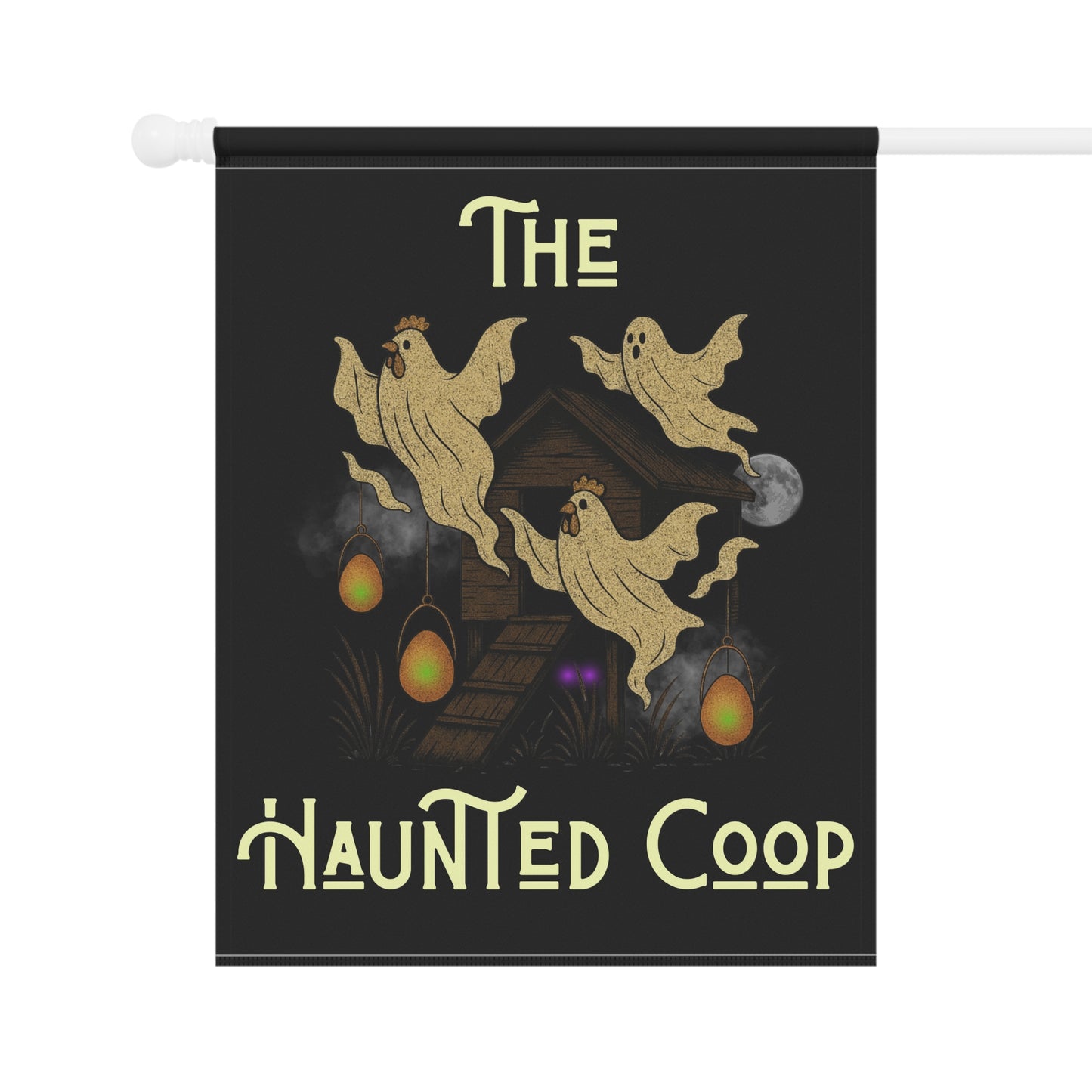 The Haunted Coop Garden & House Banner